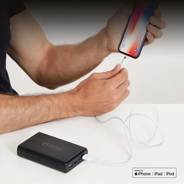 Image du produit SBS Câble de données USB 2.0 - Apple Lightning (1 m, USB 2.0)