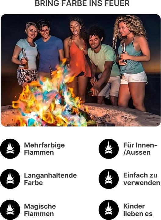 Image du produit Hermex Poudre Magic Fire Poudre pour colorer les flammes Set de couleurs de feu