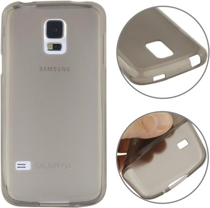 Produktbild König Design Handyhülle TPU Case für Samsung Galaxy S5 mini Grau (Samsung Galaxy S5 Mini)