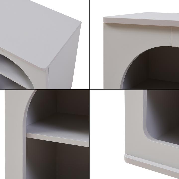 En.Casa Nachttisch Trorhun 48x40x30 cm Grau (40 x 30 x 48 cm) - Galaxus