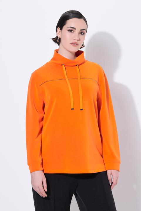 Produktbild Ulla Popken Sweatshirt, Ziersteine, Classic, Stehkragen, 3/4-Arm (50, 52)