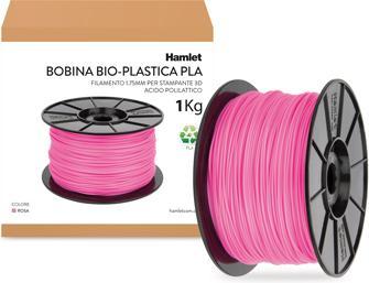 Immagine prodotto Hamlet Bobina di filamento per stampanti 3D Bio-Plastica Rosa da 1kg (1.75 mm, 1000 g)