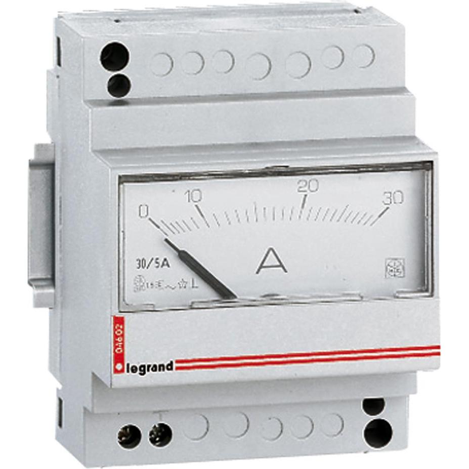 Legrand LEG 04602 Ampermeter 0-30A analog Lexic, Elektronikzubehör + Gehäuse