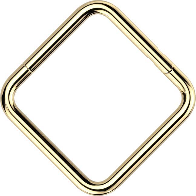 Produktbild Star Piercing Micro Segmentring klappbar vergoldet Quadrat (ohne Messing, Titan)