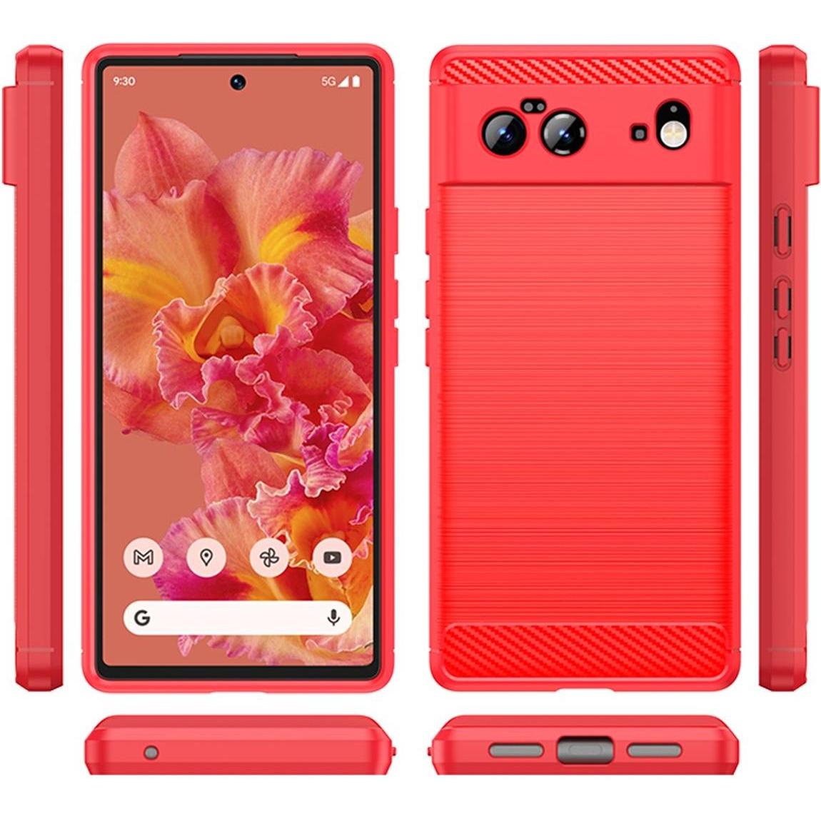 Thumbnail - König Design Handyhülle für Google Pixel 6 Case Handy Cover Schutz Tasche Schutzhülle Carbon (Google Pixel 6a), Smartpho...
