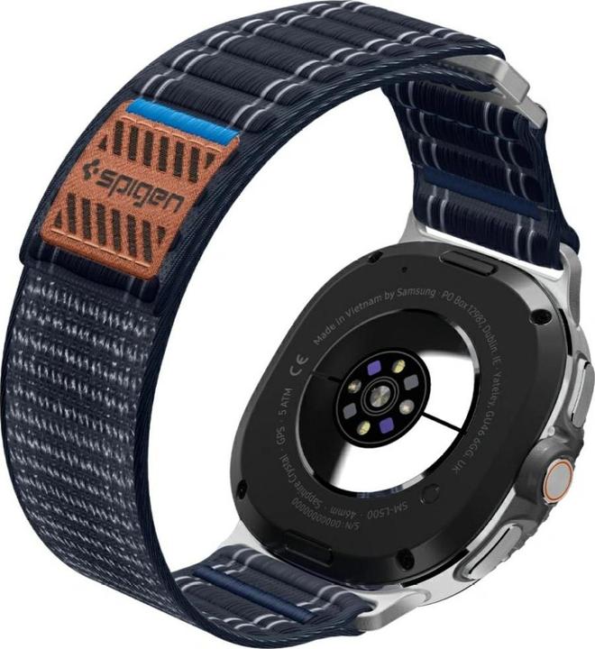 Actual product image Spigen - WBF0 - Samsung Galaxy Watch8 40mm/Watch8 44mm/Watch8 Classic - Navy (20 mm, 22 mm, Fabric, Nylon)