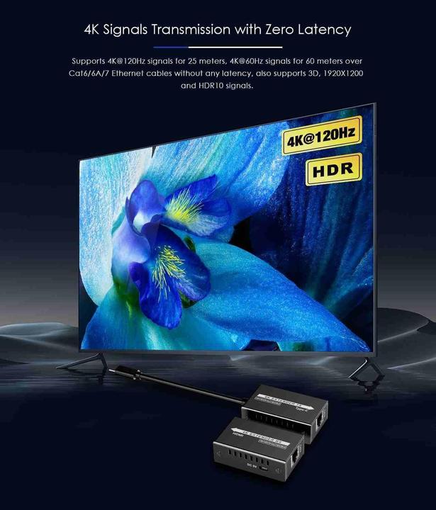 Produktbild PremiumCord USB-C na HDMI extender přes patch kabel Cat5e/6/6a 4K@60Hz na 60m (Extender)