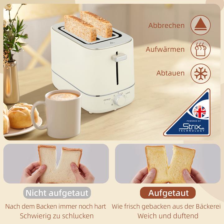 Produktbild Homcom Kocher-Toaster-Set Stahl, Kunststoff Beige (1.70 l)