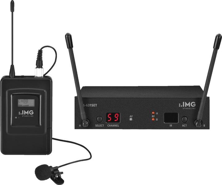 Actual product image Img Stage Line Clip-on radio microphone set