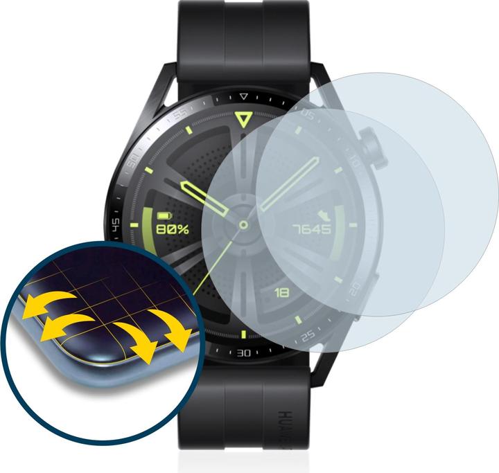 Productafbeelding BROTECT Volledig bedekkende screen protector (Horloge GT 3 (46 mm))