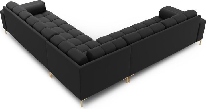 Actual product image Cosmopolitan Design Symmetrical Corner Sofa, "Bali", 6 Seats, Dark Grey, 256x256x75 Made in Europe (Corner sofa)