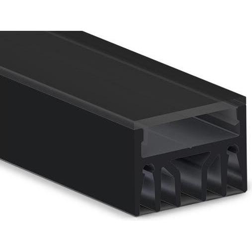 LEDsON, LED Streifen, Leistungsstarkes Led-Profil - Erstklassige Qualit?T - Schwarz (200 cm, Indoor)