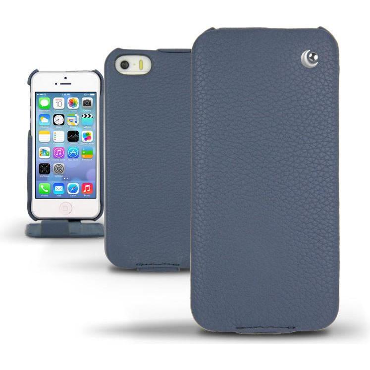 Noreve Lederschutzhülle vertikal (Apple iPhone 5s), Smartphone Hülle, Blau