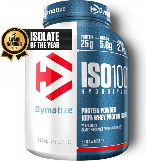 Actual product image Dymatize ISO 100 Hydrolyzed (Strawberry, 1 pcs., 2264 g)