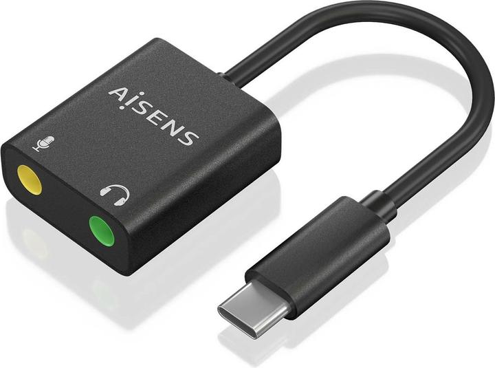 Produktbild Aisens CONVERSOR USB-C A AUDIO 48KHZ USB-C/M-2XJACK 3.5/H 10CM (USB-C)