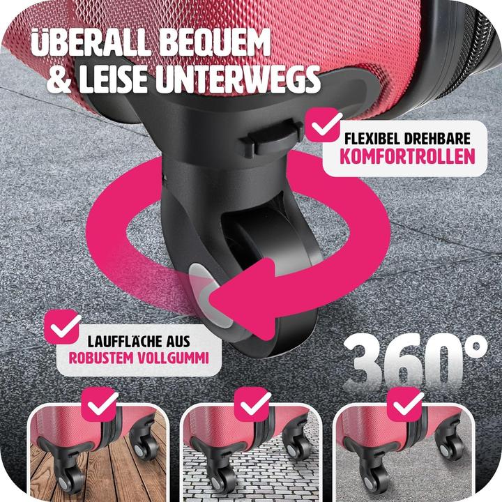 Actual product image tectake 4-piece suitcase set (90 l)