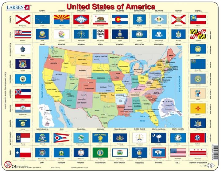 Immagine prodotto Larsen Puzzle - Stati Uniti d'America (70 pezzi)