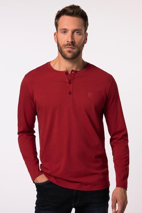 Produktbild JP1880 Henley, Basic, Shirt, Langarm, Knopfleiste, bis 8XL (3XL)