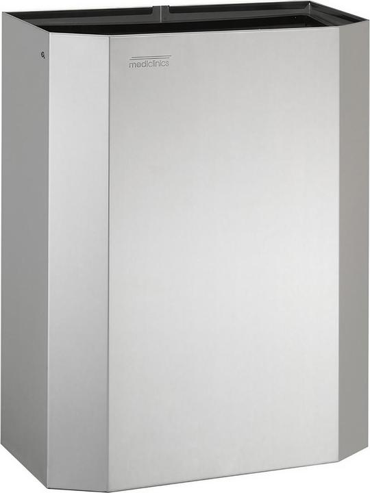 Image du produit Valera Mediclinics Poubelle en inox brillant 25 L ouverte avec anneau intérieur et 4 pieds en plastique (25 l)