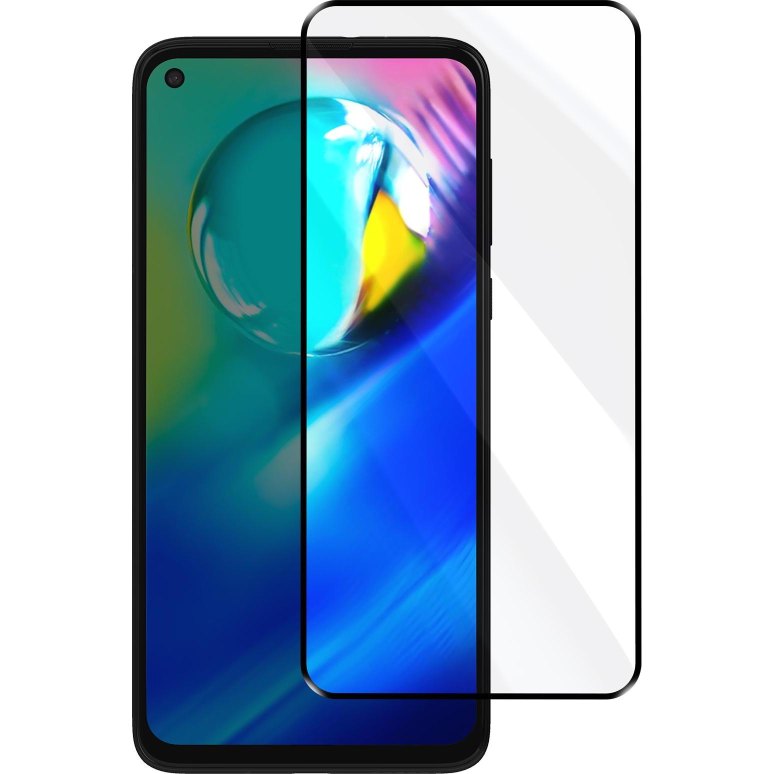 Avizar Edge to Edge Bildschirmschutz, Display Folie (2 Stück, Motorola Moto G8 Power), Smartphone Schutzfolie, Schwarz