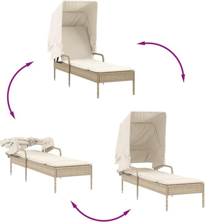 vidaXL Sonnenliege (114 cm)