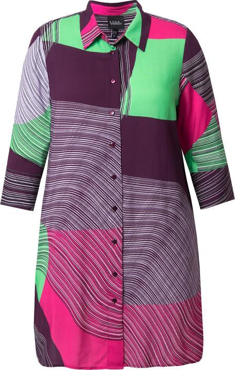 Actual product image Ulla Popken Abstract Print 33/4 Sleeve Tunic Blouse (54)