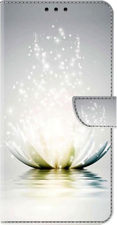 Actual product image Art iPhone 15 Pro Max Book Case Cover with Card Pocket Lotus Flower (Apple iPhone 15 Pro Max)