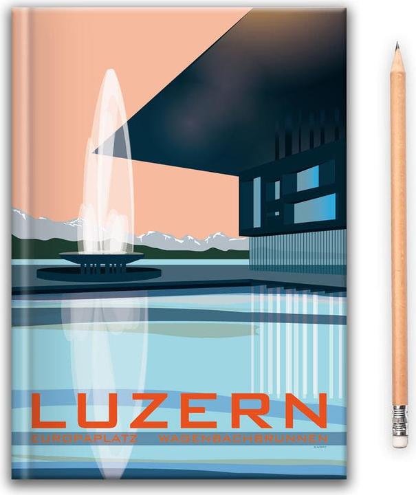 S.wert Design Notizbuch Luzern Europaplatz Wagenbachbrunnen (Harter Einband)
