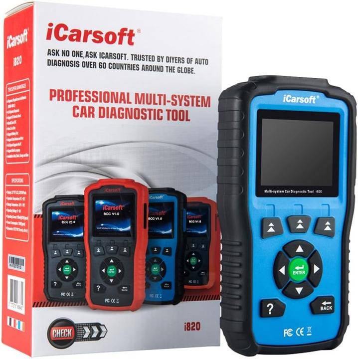 Produktbild ICarsoft OBDII/EOBD & motorcontrolelampje voor de auto, diagnostisch gereedschap I820