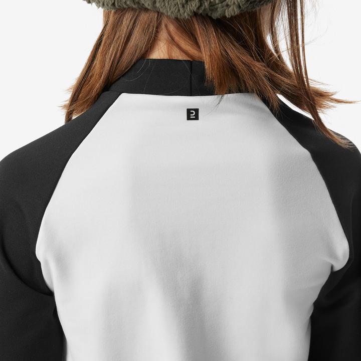 Actual product image Wedze Ski underwear functional shirt for children - BL 500 black/white with motif (140)