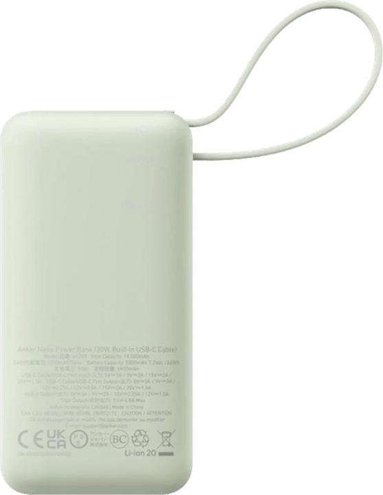 Image du produit Anker 545 Nano Power Bank 10000mAh PD 30W vert (10000 mAh, 30 W, 30 Wh)