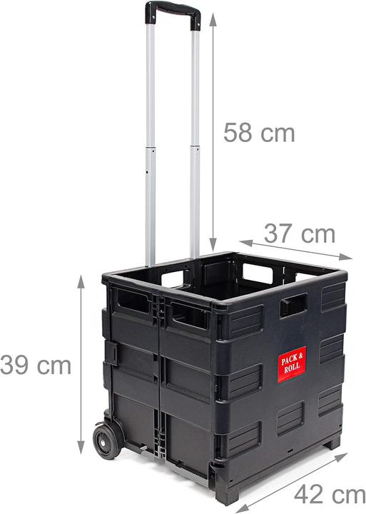 Produktbild Relaxdays Klappbarer Einkaufstrolley 2er-Set (bis 35 kg)
