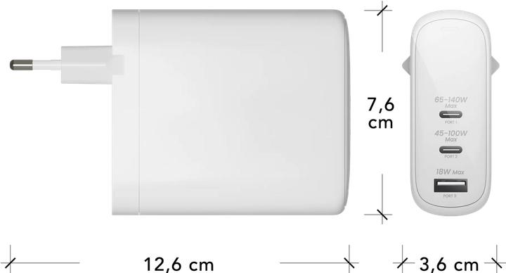 Produktbild dbramante1928 Wall Charger - USB-C (140 W, 3 Ports)