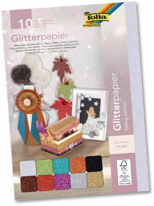 Produktbild Folia Glitterpapier (170 g/m², 10x)