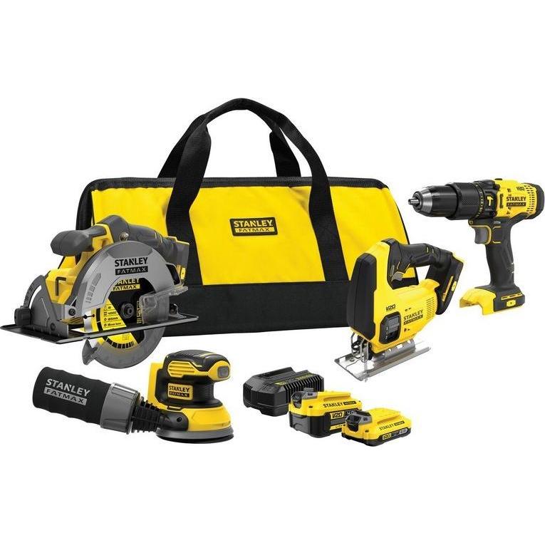 Stanley ST V20 Kit SFMCK412MDS (SFMCD711+SFMCS600+SFMCS500B+SFMCW220B) 1x4.0 1x2.0Ah +Zubehör Tasche, Drucker Zubehör