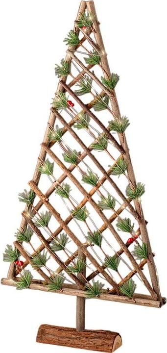 Lumineo Weihnachtsbaum Holz 40 x 7 x 80 cm MicroLED Dekorativ