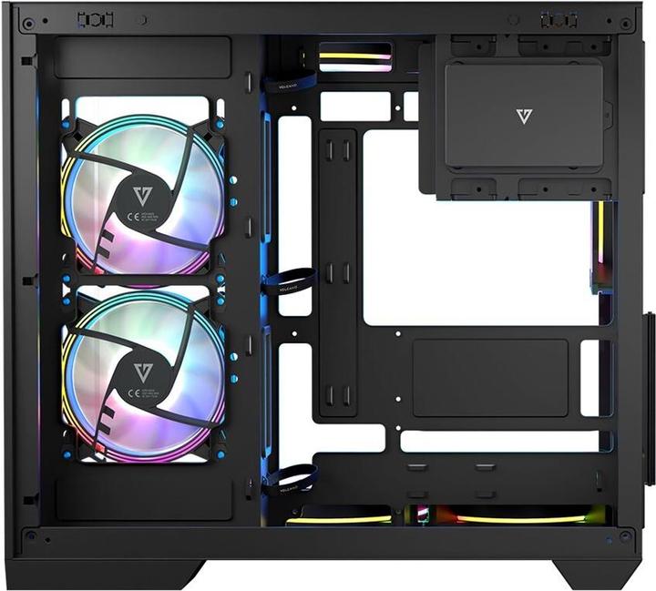 Produktbild Modecom Obudowa Volcano Panorama Apex ARGB 3F czarna (AT-PANORAMA-3F-ARGB-10-000000-0002) (ATX, ITX, mATX)