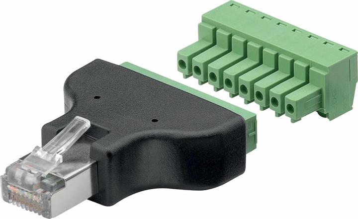 Actual product image Goobay Terminal Block 8-pin > RJ45 connector (8P8C)