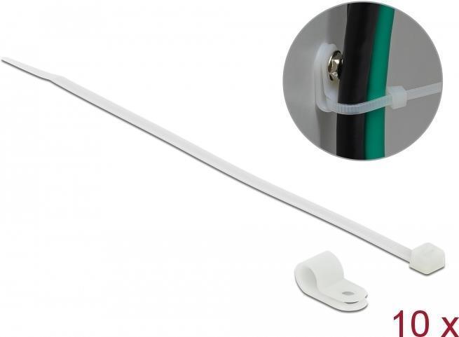 Actual product image Delock Cable tie kit - 20 cm - white (20 mm, 10 pcs.)