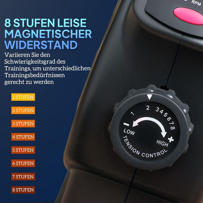 Actual product image Swisshandel24 Pedaltrainer leiser Mini Heimtrainer mit 8 Stufen Magnetwiderstand LCD-Display
