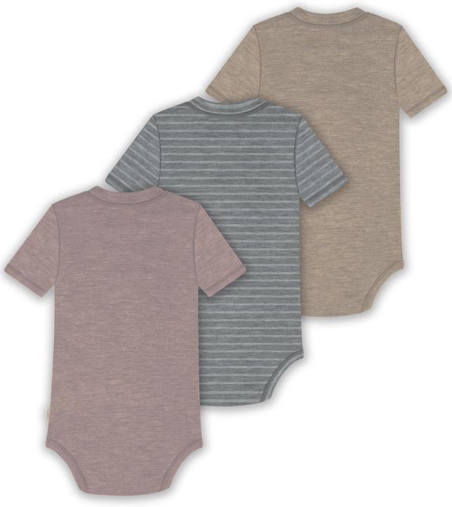 Produktbild Normani 3er Set Baby Merino Kurzarmbody „Tihoi" - 9323 (92)