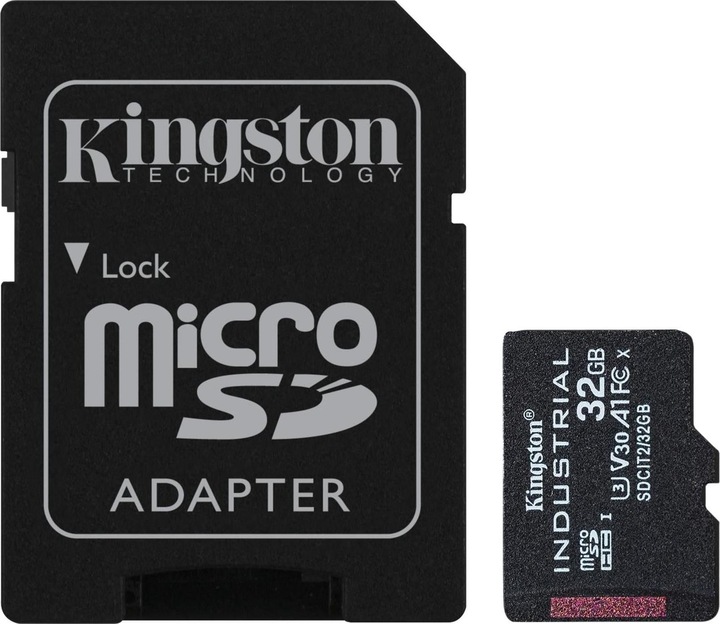 Kingston microSDHC Industrial pSLC (32 GB, microSDHC, U3, UHS-I)