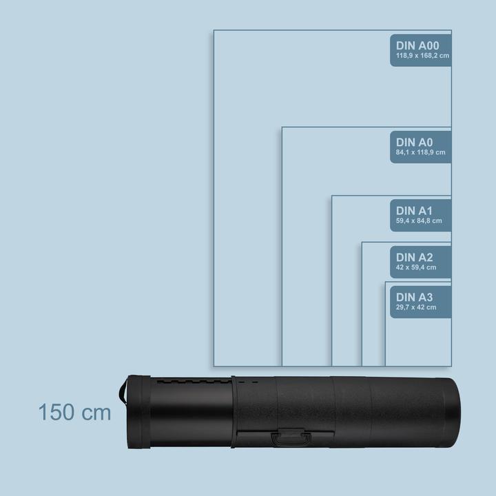 Immagine prodotto Relaxdays - Posterrolle ausziehbar mit Griff, XXL, 93–150 x 26,5 cm