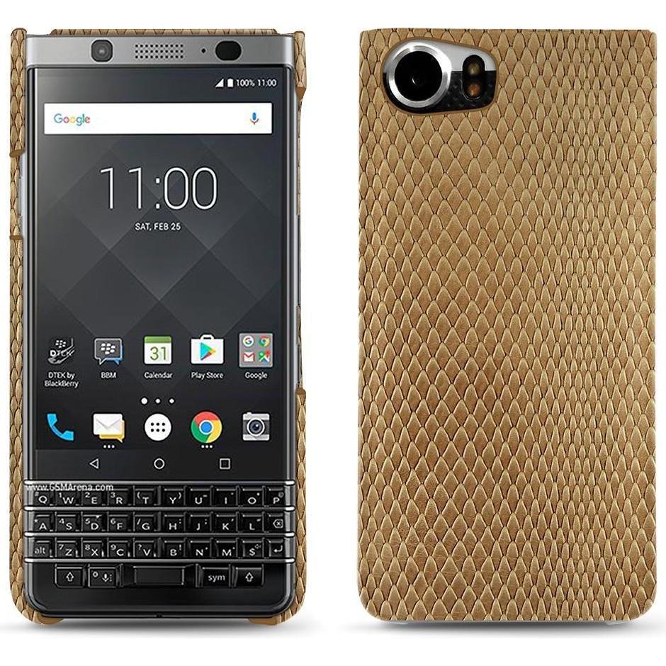 Noreve Lederschutzhülle (Blackberry KEYone), Smartphone Hülle, Beige