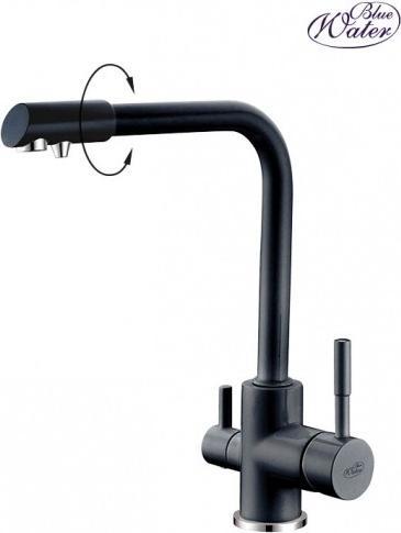 Bluewater Kitchen Faucet Blue Water AMANDA Black glossy colour