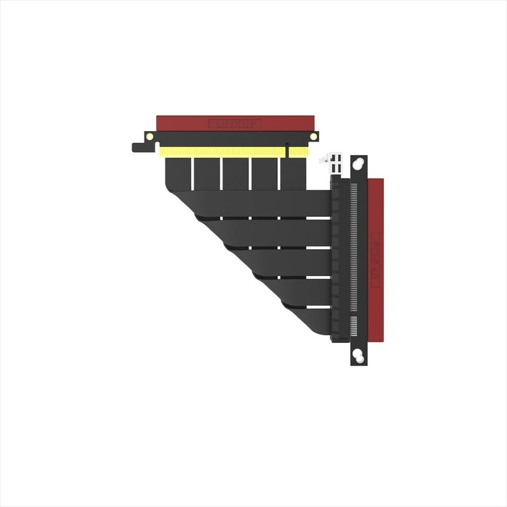 Image du produit Ssupd Câble plat Riser - PCIe 4.0, 140mm, coudé