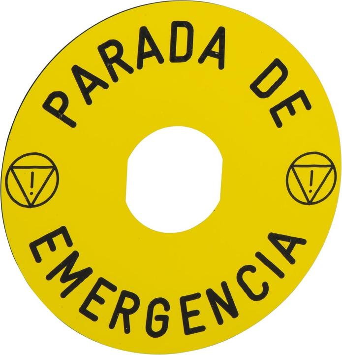 Schneider Electric Panneau, rond Ř90, p. Arrêt d'urgence ZBY8430