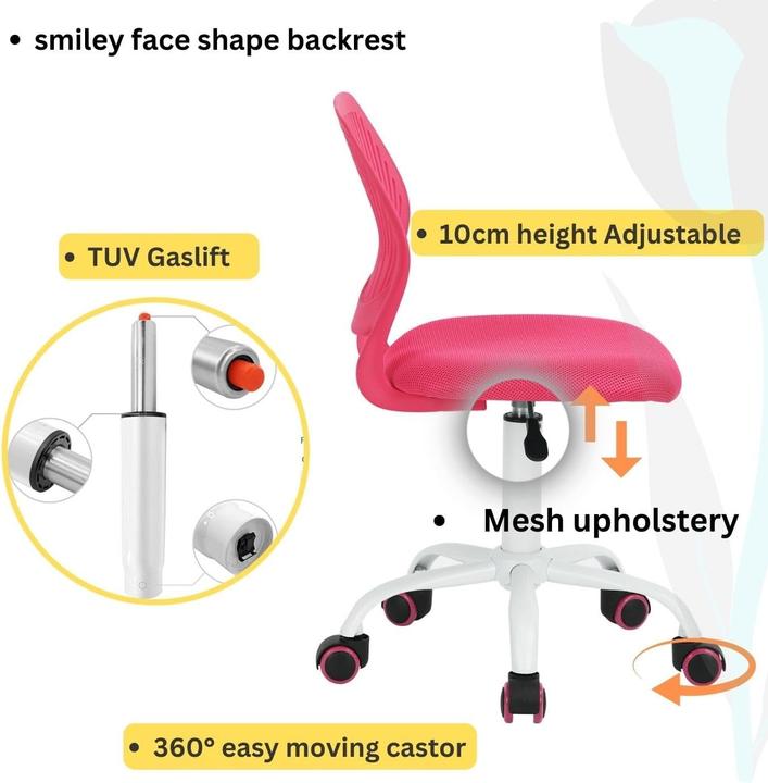 Actual product image FurnitureR Ergonomic Adjustable Height Swivel Chair (45 - 55 cm)