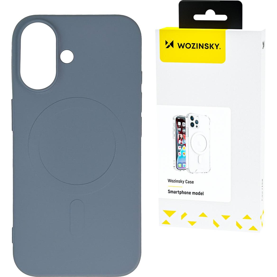 Wozinsky Silikonowe etui Silicone Case kompatybilne z MagSafe na Samsung Galaxy S24 FE - szare (Samsung Galaxy S24 FE), Cover smartphone, Grigio