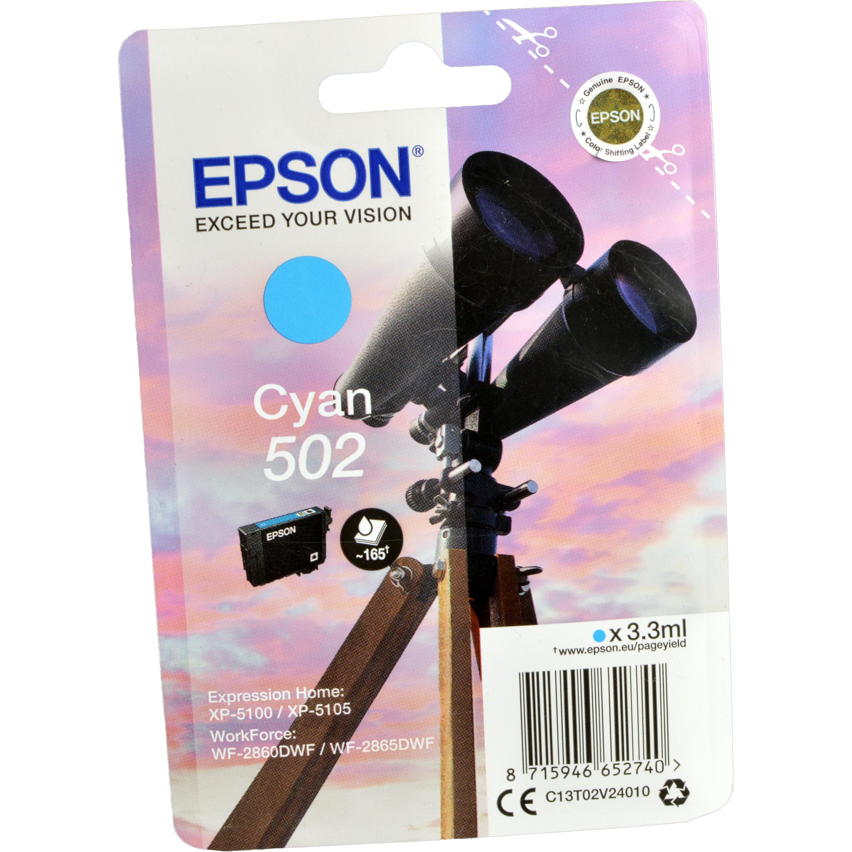 Epson, Druckerpatrone, Ink/502 Binocular CY SEC (C)